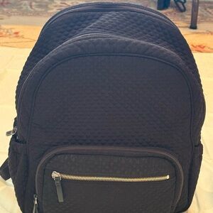Vera Bradley quilted black backpack diaper bag